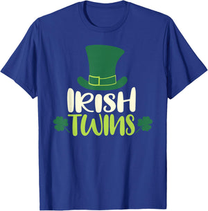 Irish Twins Funny Matching Saint Patricks Day Twins T-Shirt - T-Shirt | Royal