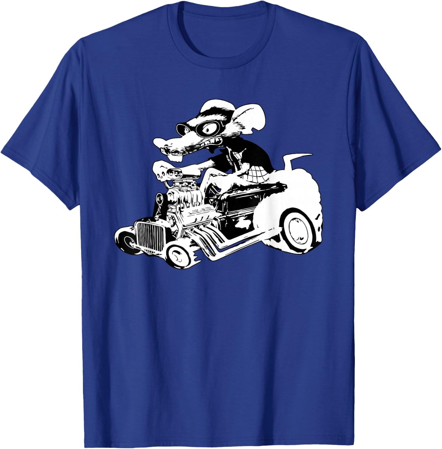 Rat Rod Shirt Rat on top of Hot Rod Gift T-Shirt - T-Shirt | Royal