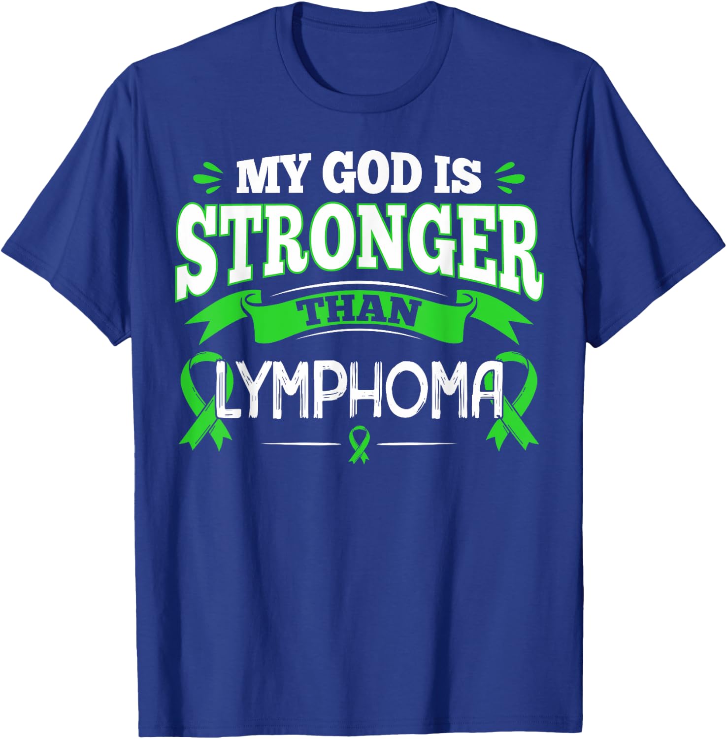 Lymphoma Awareness Gift Blood Cancer Patients T-Shirt - T-Shirt | Royal