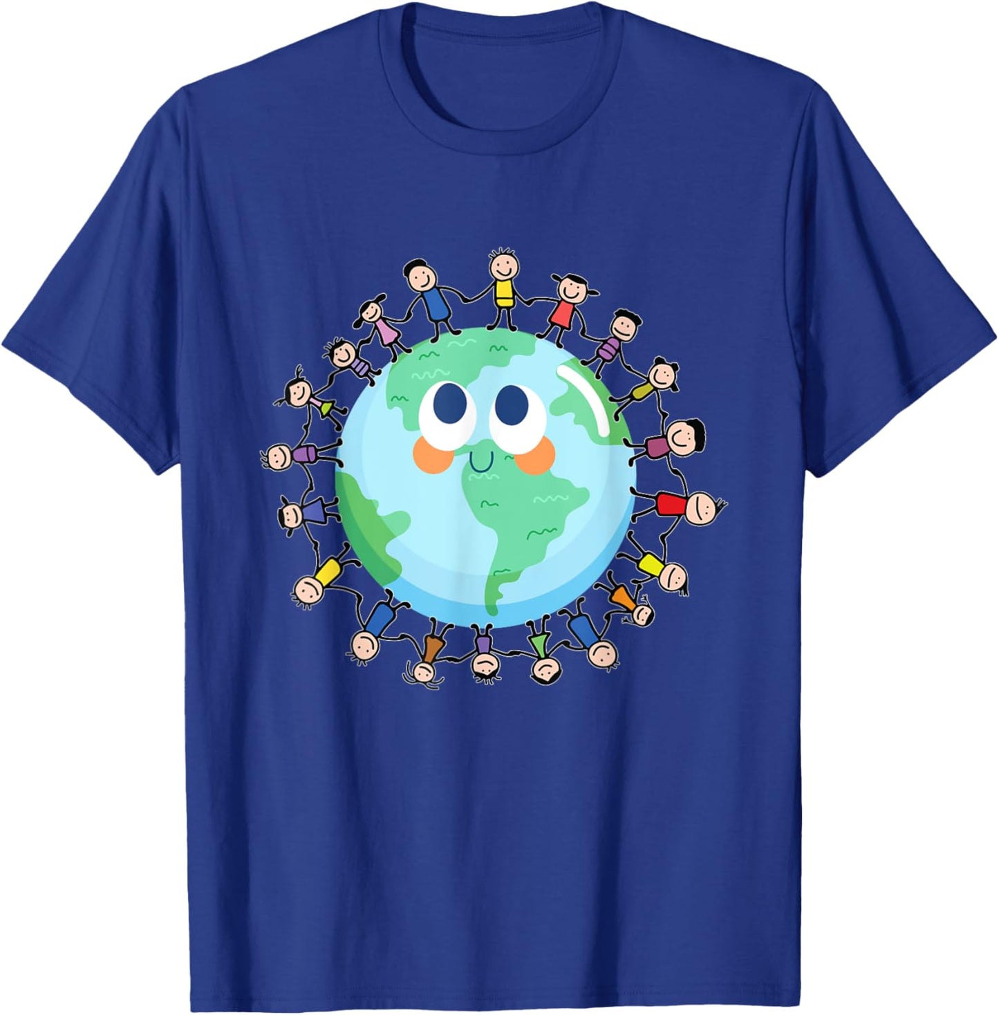 Earth Day Happy Children Around the World - Save The planet T-Shirt - T-Shirt | Royal