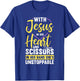 Hairdresser Shirt Jesus In Heart Scissor Hairstylist T-Shirt - T-Shirt | Royal