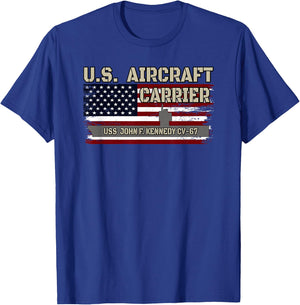 USS John F. Kennedy CV-67 Aircraft Carrier Veterans Day T-Shirt - T-Shirt | Royal