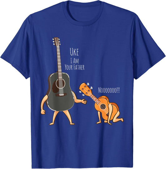 Uke I am Your Father Guitar Ukulele Music Hilarious Gift T-Shirt - T-Shirt | Royal