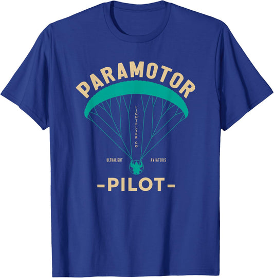 Paramotor Pilot - Powered Paragliding T-Shirt - T-Shirt | Royal