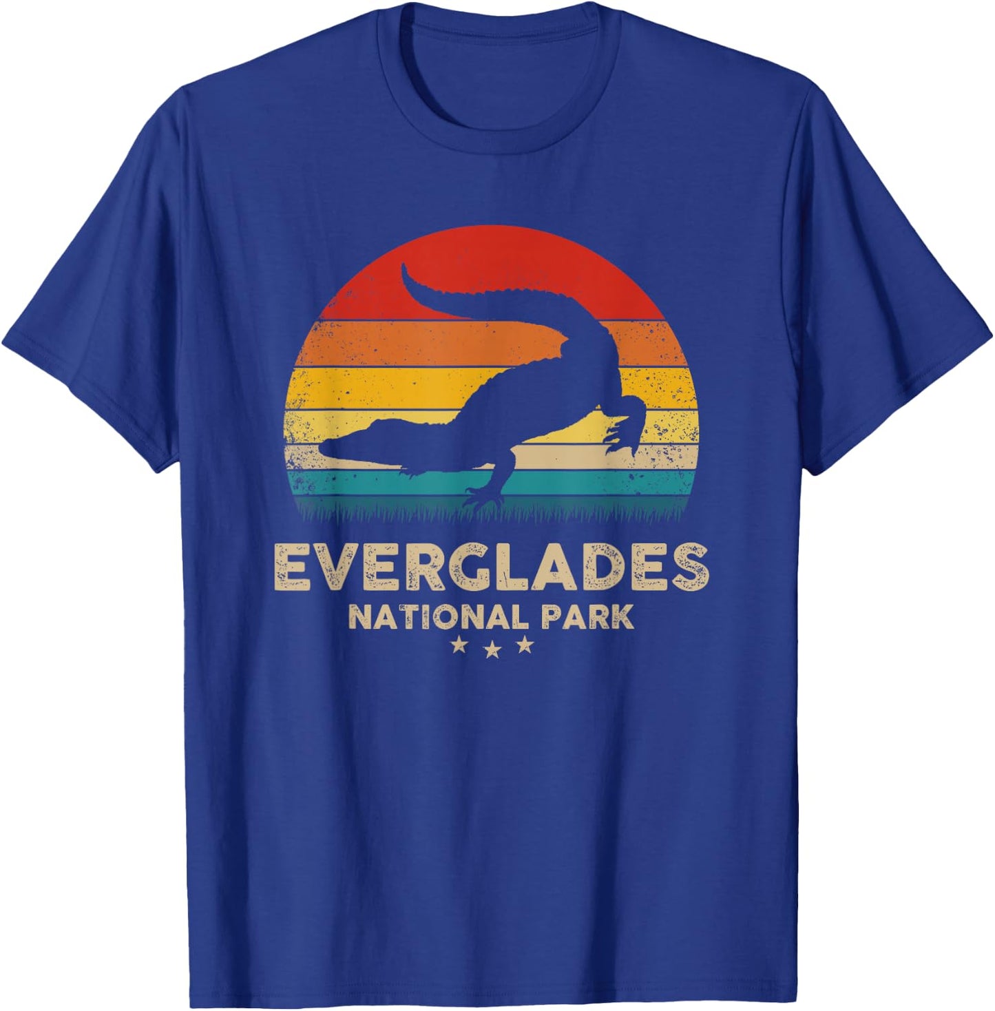 Everglades - National Park Retro Souvenir T-Shirt - T-Shirt | Royal