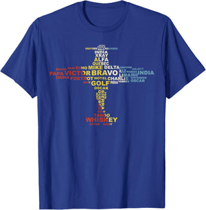 Full Phonetic Alphabet Pilot Airplane Gift Women T-Shirt - T-Shirt | Royal