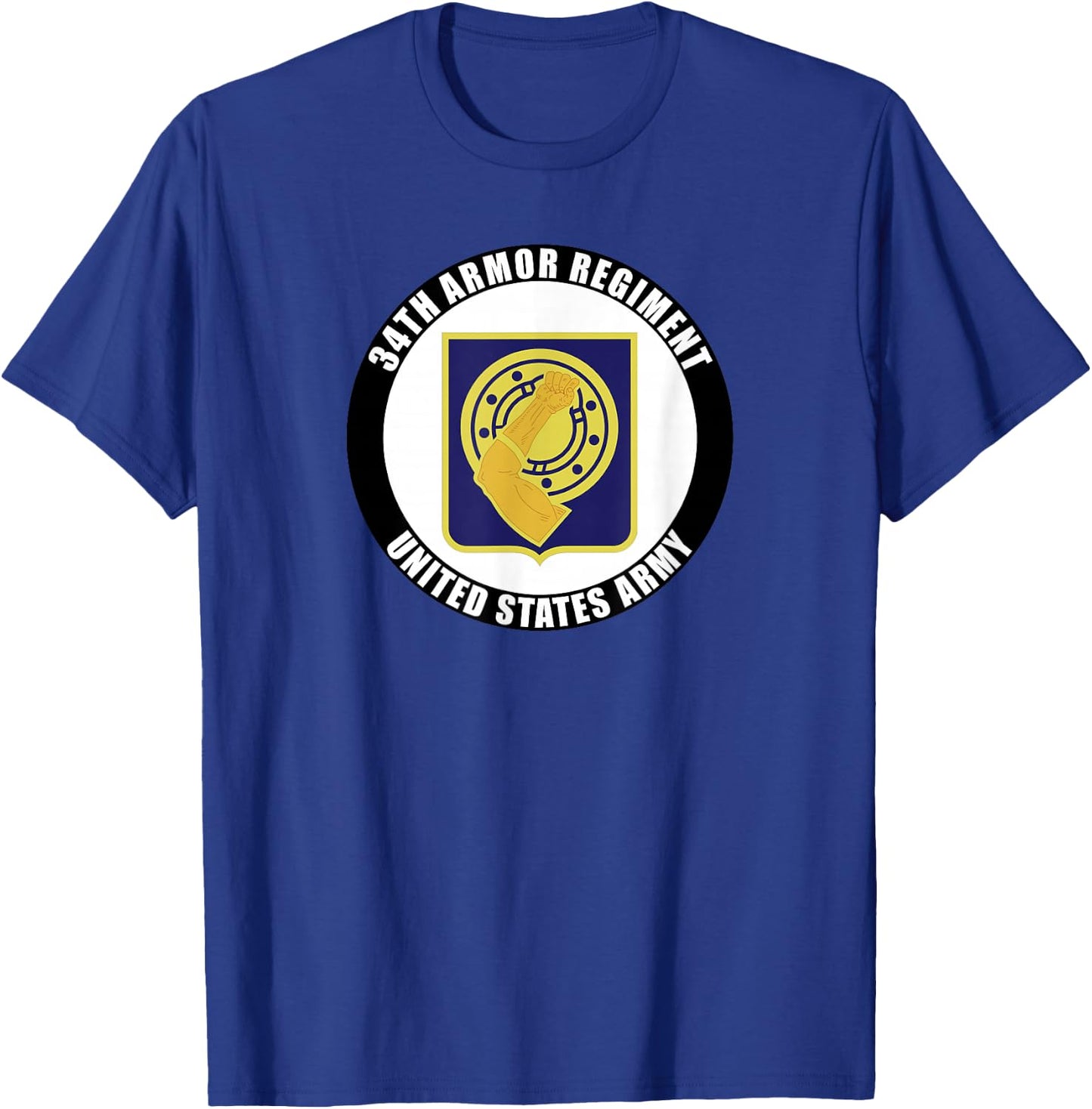 34th Armor Regiment United States Army Veteran Military T-Shirt - T-Shirt | Royal