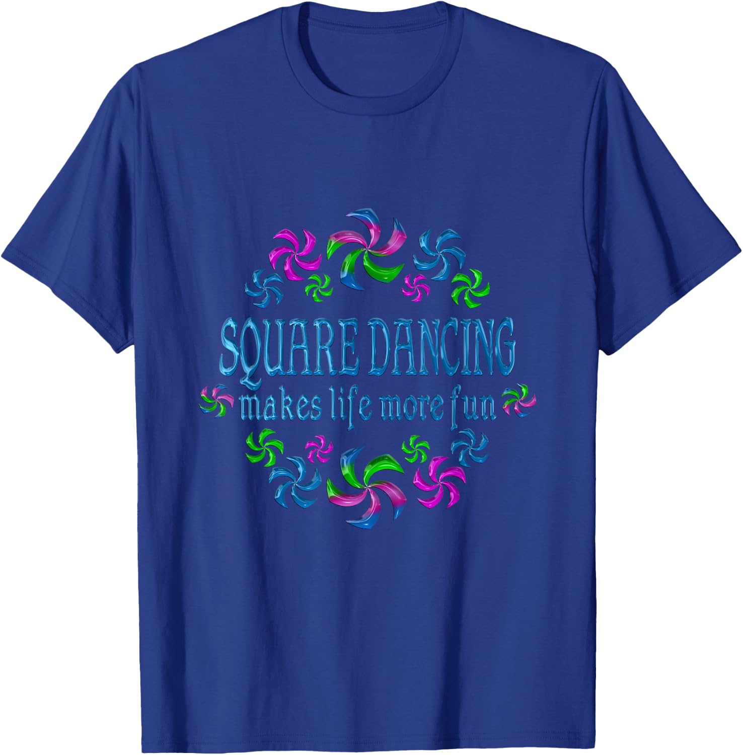 Designs by Laurie -Adults Black Square Dance T-Shirt - T-Shirt | Royal