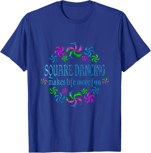 Designs by Laurie -Adults Black Square Dance T-Shirt - T-Shirt | Royal