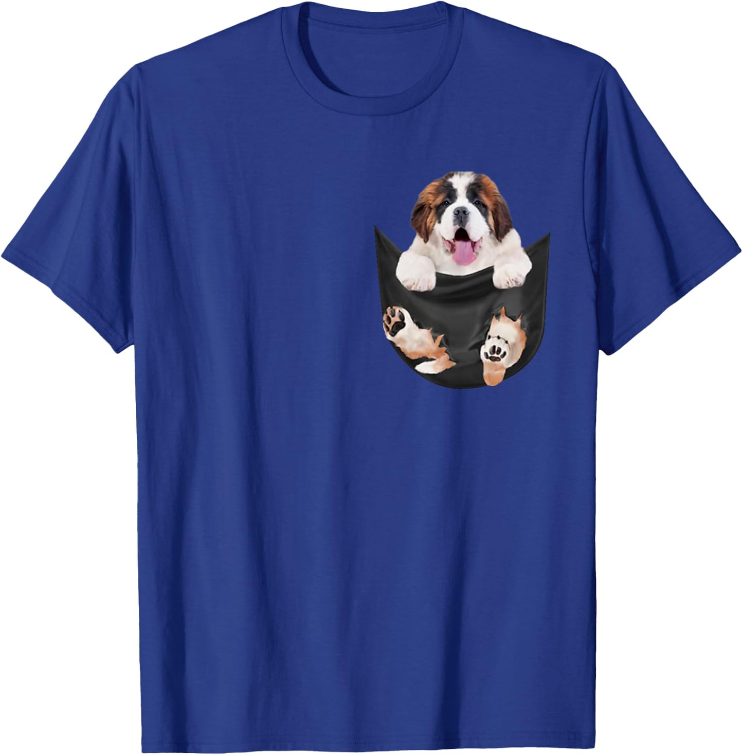 Funny Saint Bernard in Your Pocket for St. Bernard Lovers T-Shirt - T-Shirt | Royal