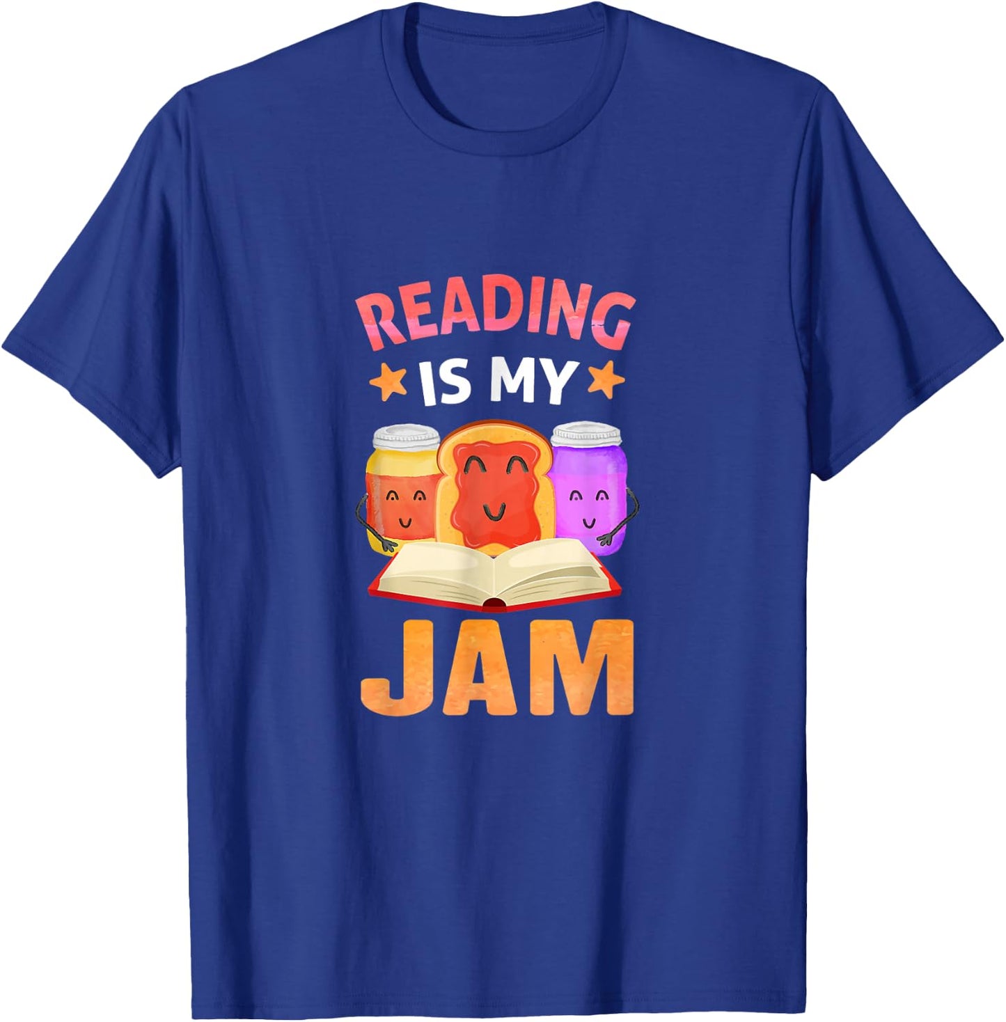 Reading is My Jam Funny I Love to Read Books T-Shirt - T-Shirt | Royal