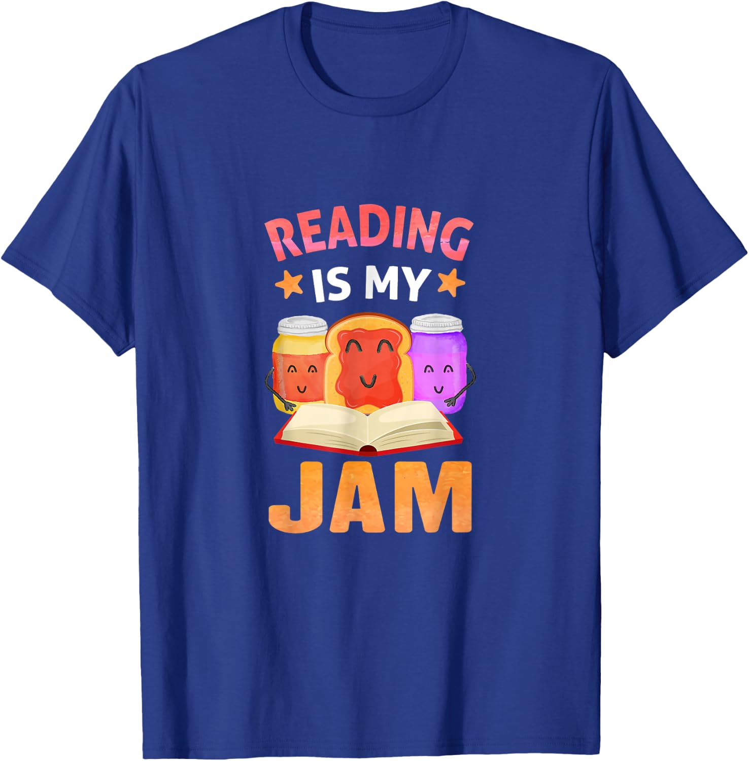 Reading is My Jam Funny I Love to Read Books T-Shirt - T-Shirt | Royal