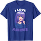 I Love Anime Girl T-Shirt - T-Shirt | Royal