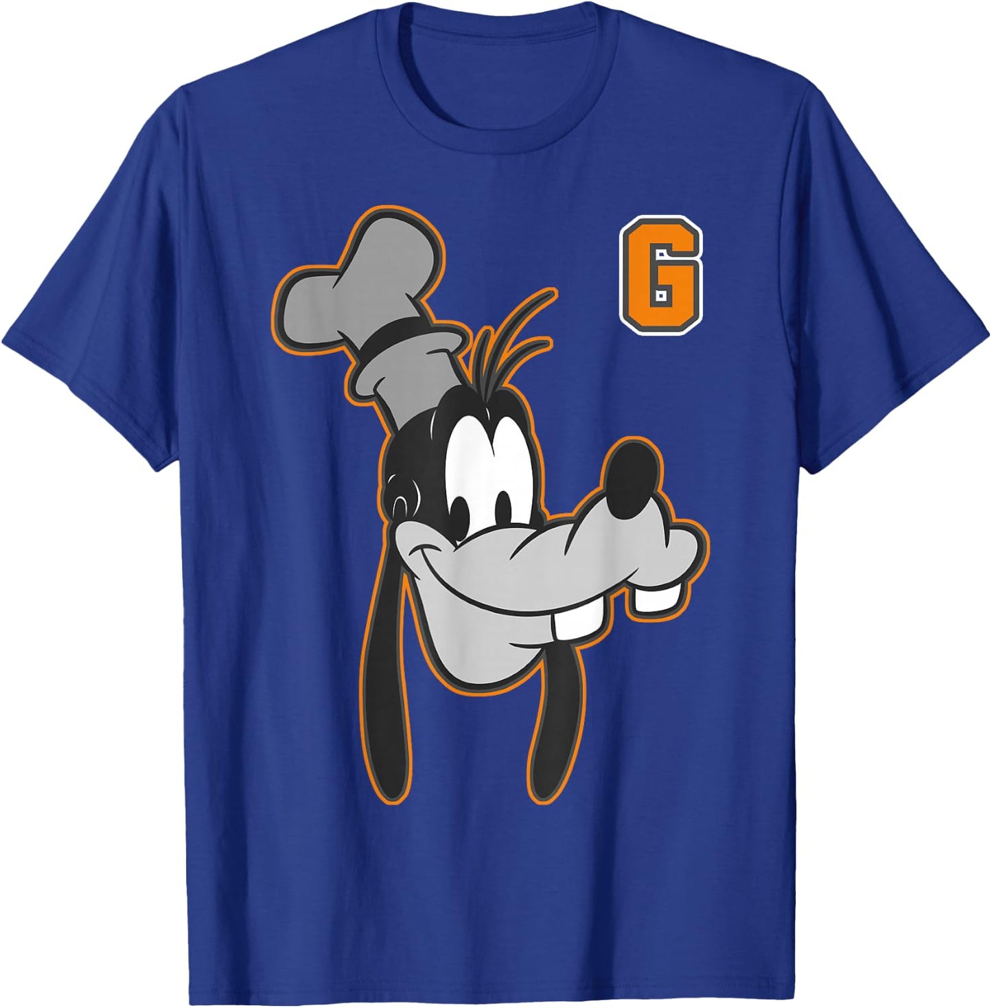 Disney Goofy Orange Outline Portrait Small T-Shirt - T-Shirt | Royal