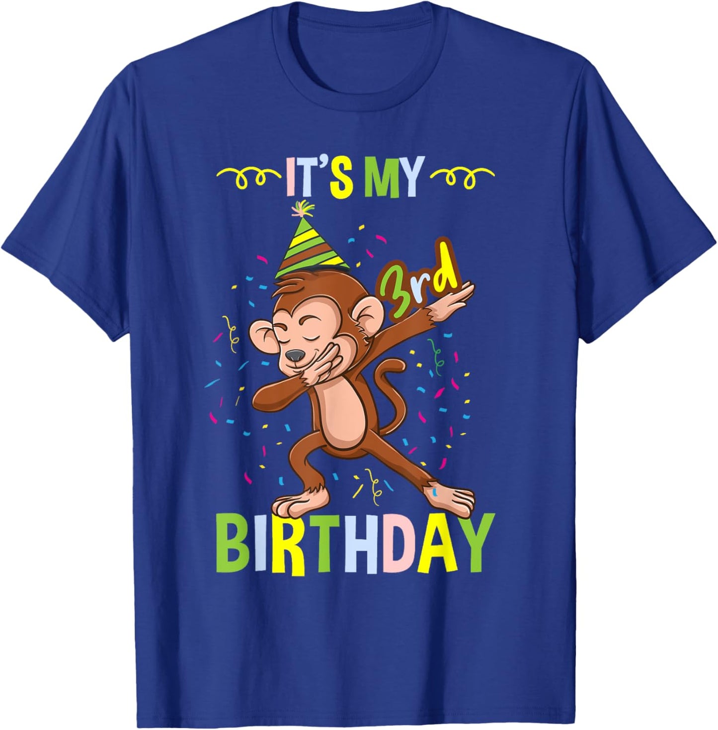 Its My 3rd Birthday Monkey T-Shirt - T-Shirt | Royal