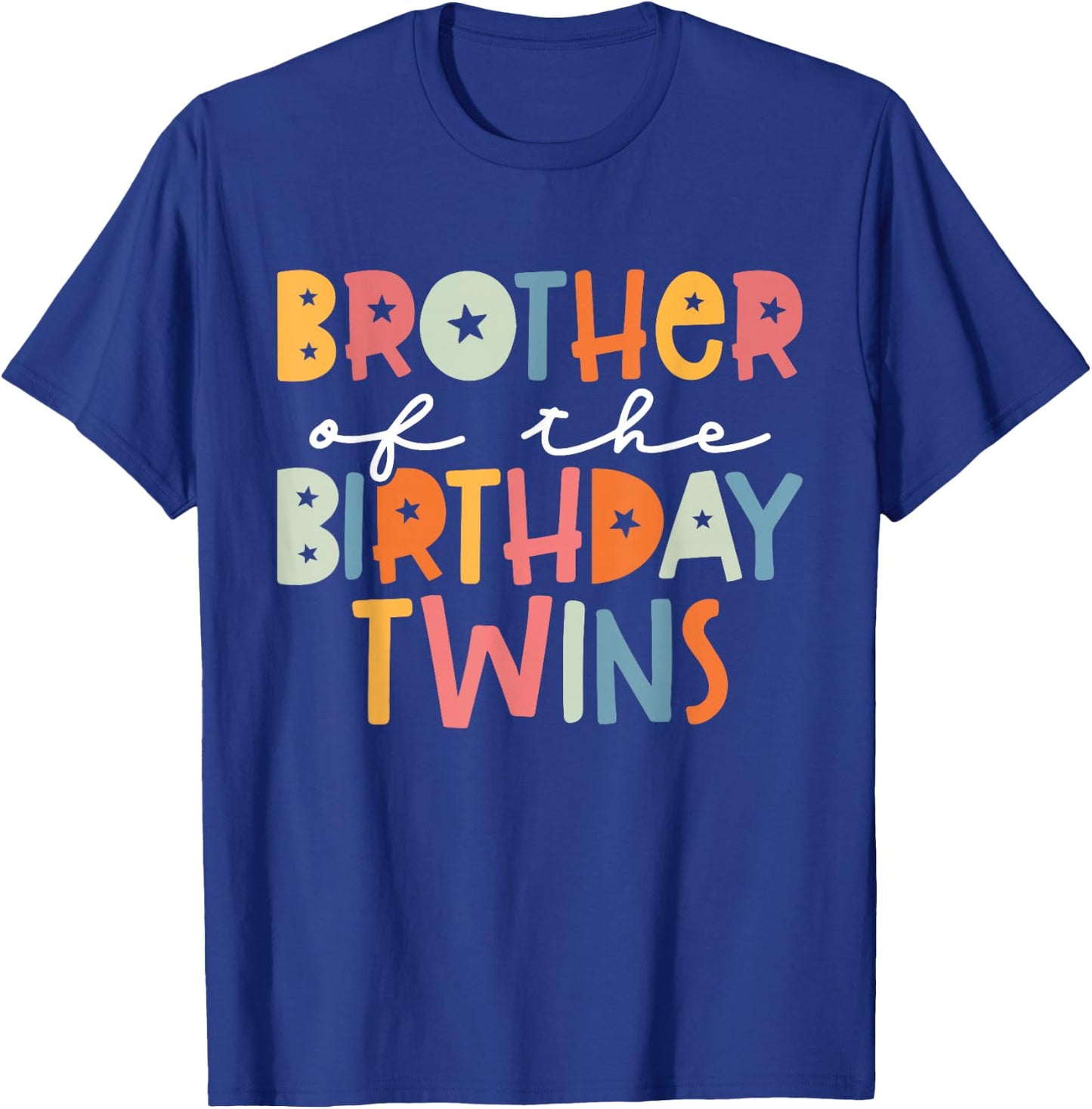 Brother of The Birthday Twins Kids Big Brother of Twins Bday T-Shirt - T-Shirt | Royal