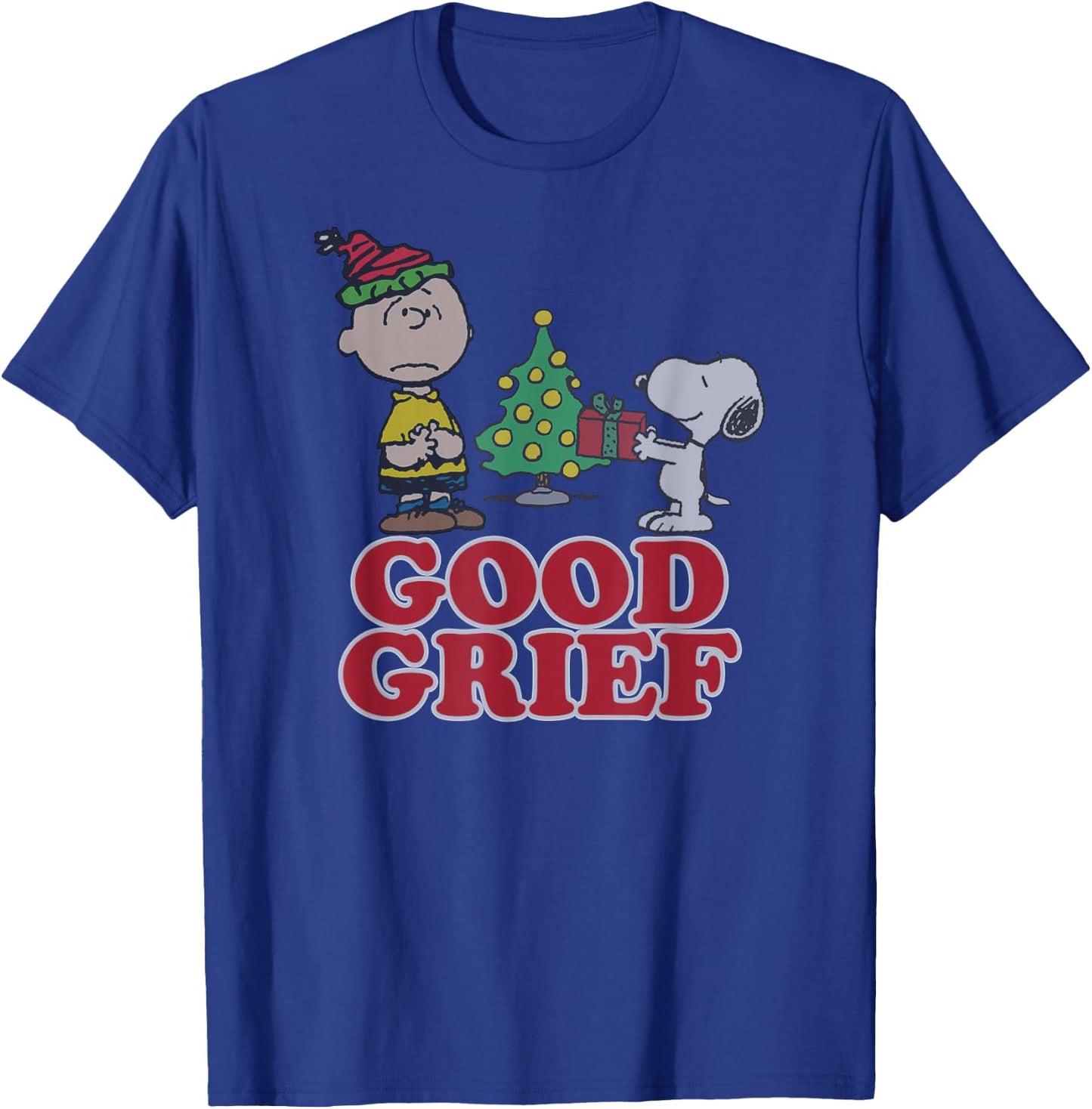 Peanuts Charlie Brown Goof Grief Christmas T-Shirt - T-Shirt | Royal