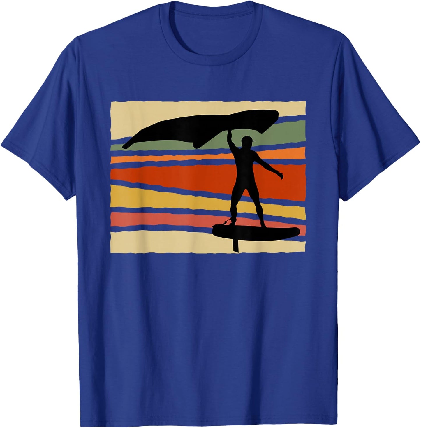 Wingsurf Wingfoil Wing Foil Surf Retro Surfer T-Shirt - T-Shirt | Royal