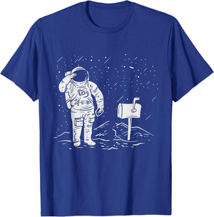 Postman Funny for Delivery Postman Astronaut T-Shirt - T-Shirt | Royal