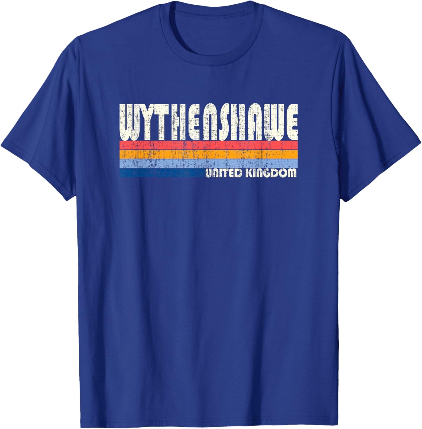 Retro Vintage 70s 80s Style Wythenshawe, United Kingdom T-Shirt - T-Shirt | Royal