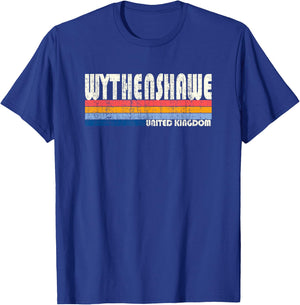 Retro Vintage 70s 80s Style Wythenshawe, United Kingdom T-Shirt - T-Shirt | Royal