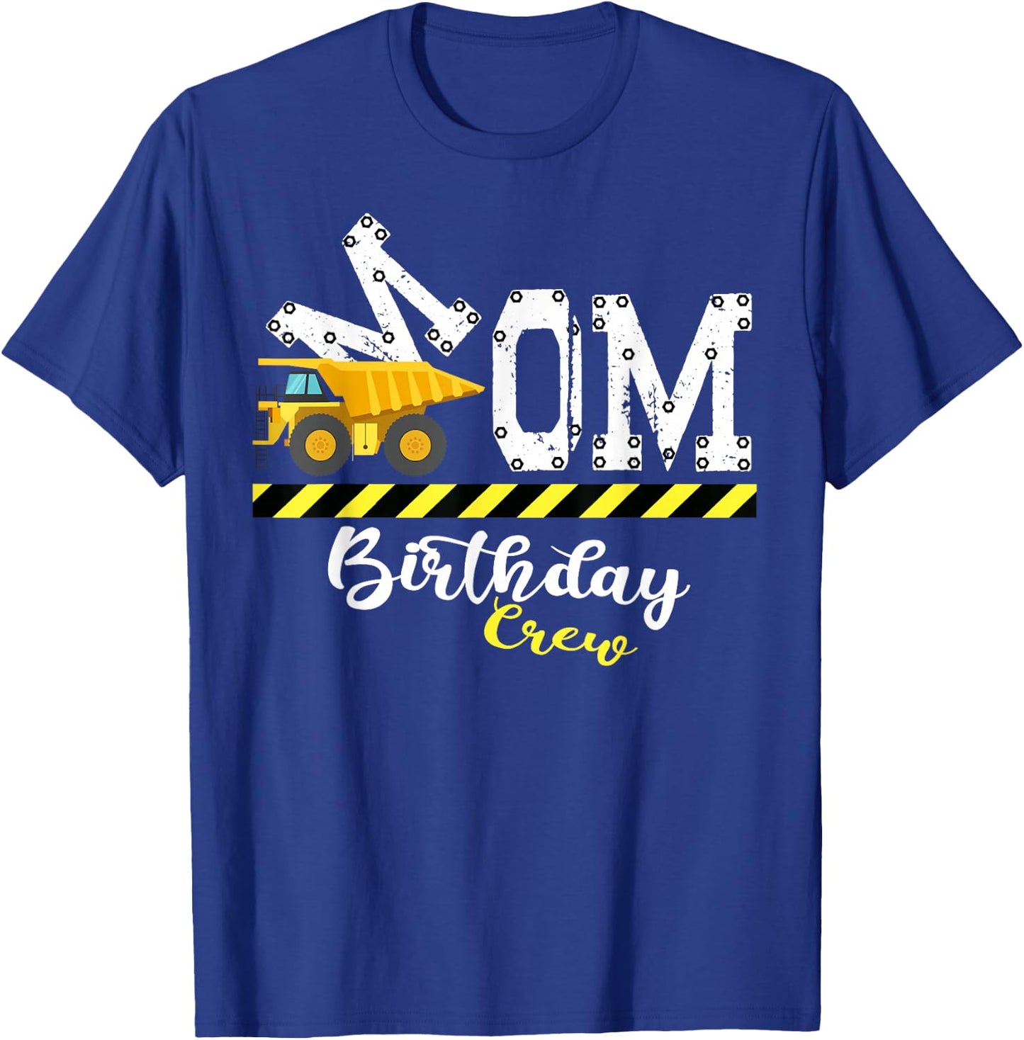 B-Day Party Mom Birthday Crew Construction Birthday Party T-Shirt - T-Shirt | Royal