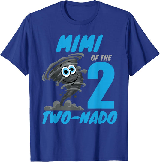 Mimi of The Two-Nado Storm TorNado 2nd Two Birthday Boy T-Shirt - T-Shirt | Royal