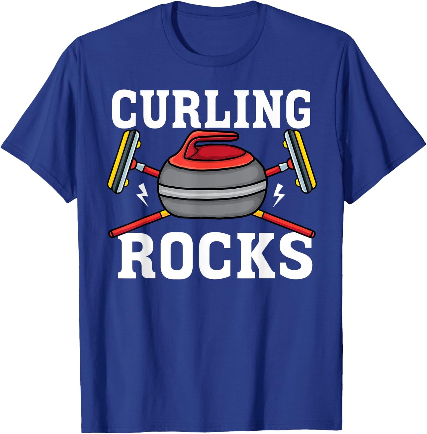 Curling rocks Broom curler Winter ice Sports lover Curling T-Shirt - T-Shirt | Royal