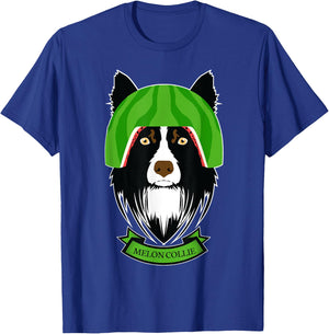 Funny Melon Collie Melancholy Dog Lover Pun Rough Collie Men Women Kids T-Shirt - T-Shirt | Royal