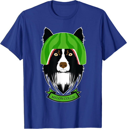 Funny Melon Collie Melancholy Dog Lover Pun Rough Collie Men Women Kids T-Shirt - T-Shirt | Royal