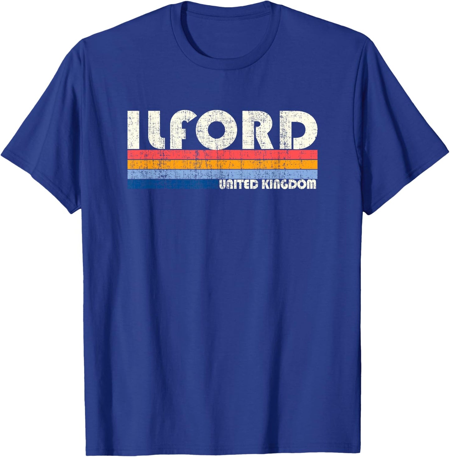 Retro Vintage 70s 80s Style Ilford, United Kingdom T-Shirt - T-Shirt | Royal