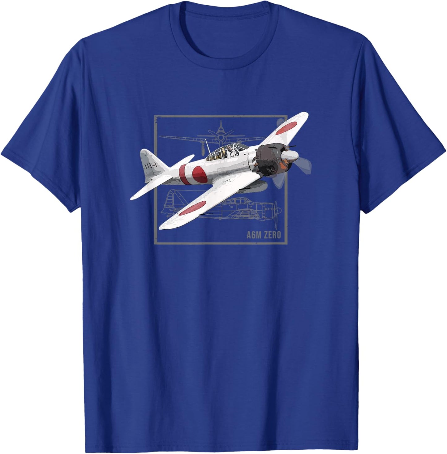 A6M Zero Fighter Japan WW2 Fighter Plane T-Shirt - T-Shirt | Royal