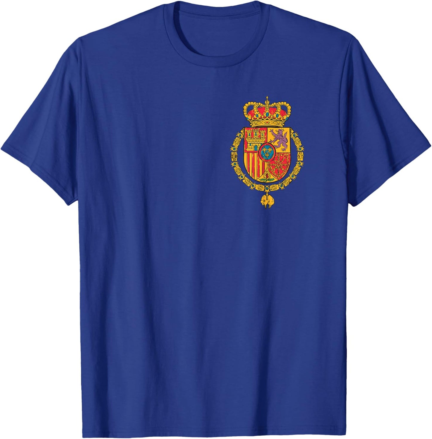 Spain Royal Shield Small Patria Country Support Sport T-Shirt - T-Shirt | Royal