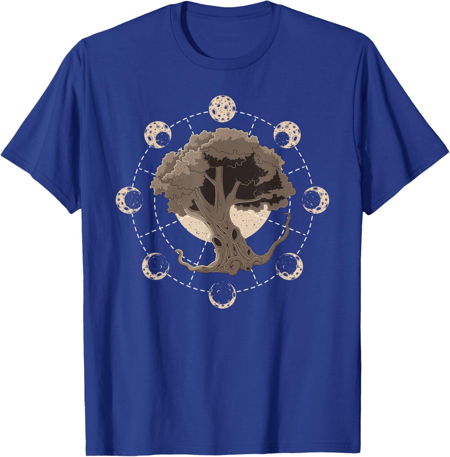 Phases of the Moon Tree of Life Yggdrasil Meditation Yoga T-Shirt - T-Shirt | Royal