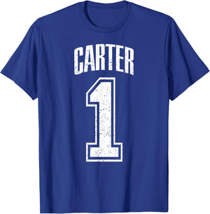 Carter Supporter Number 1 Greatest Fan T-Shirt - T-Shirt | Royal