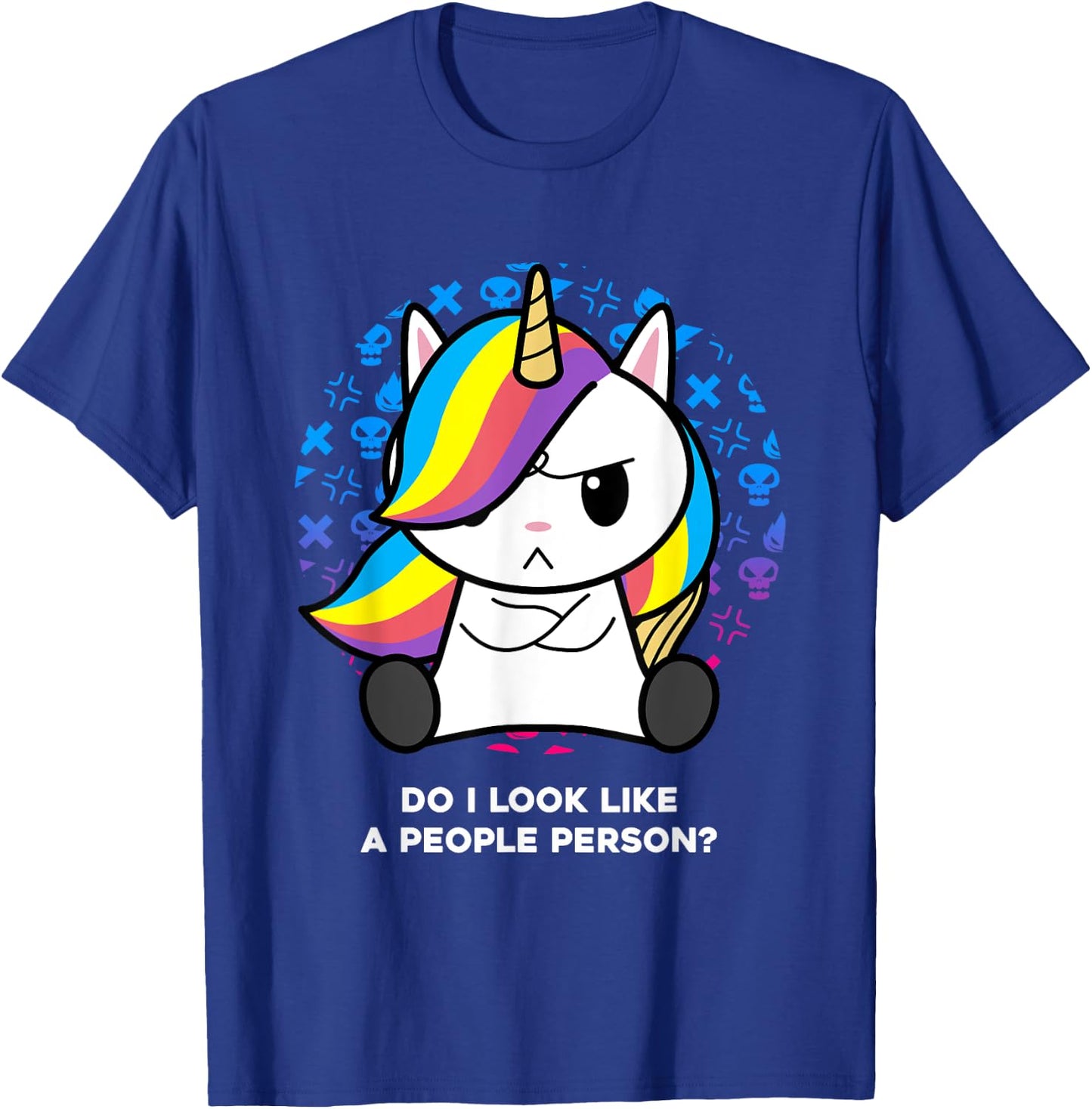 I'm Not Goth I Just Hate Everything Gothic Nerd Unicorn T-Shirt - T-Shirt | Royal