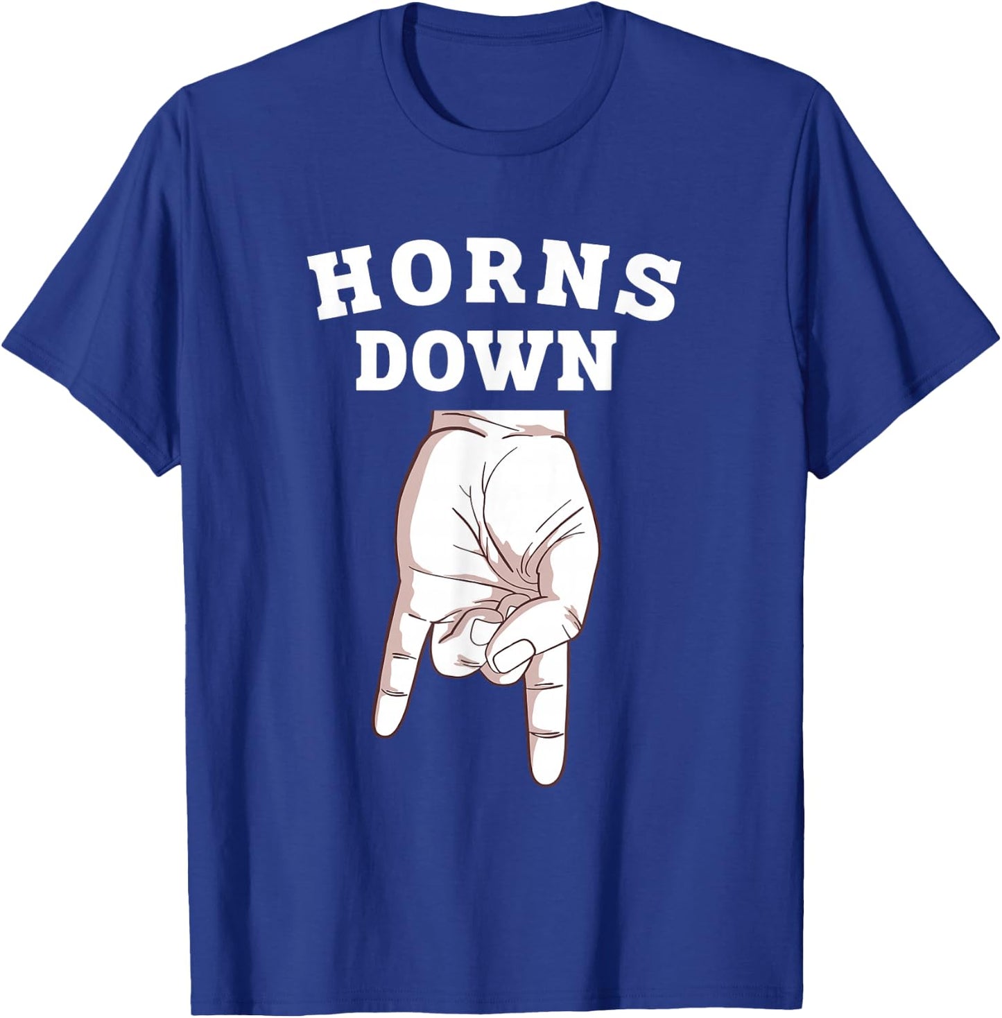 Horns Down T-Shirt - T-Shirt | Royal