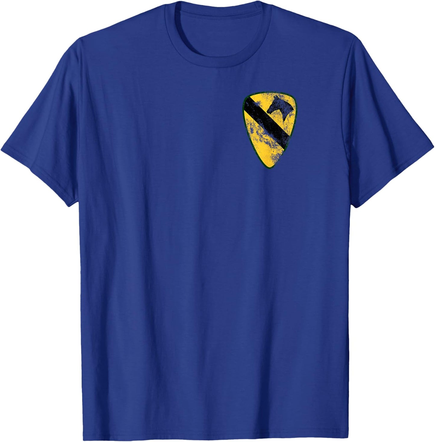 1st Calvary (CAV) Division Patch Distressed worn look T-Shirt - T-Shirt | Royal