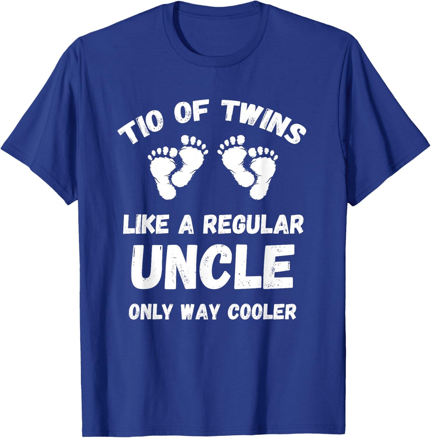 Tio of Twins Pun Announcement Twin Uncle T-Shirt - T-Shirt | Royal
