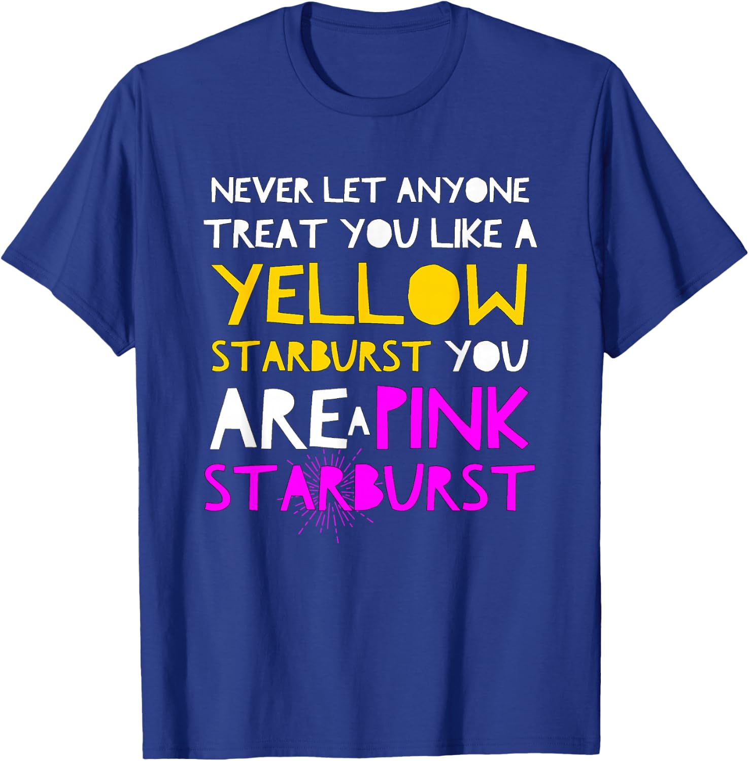 Yellow Starburst Pink Starburst T Shirt T-Shirt - T-Shirt | Royal