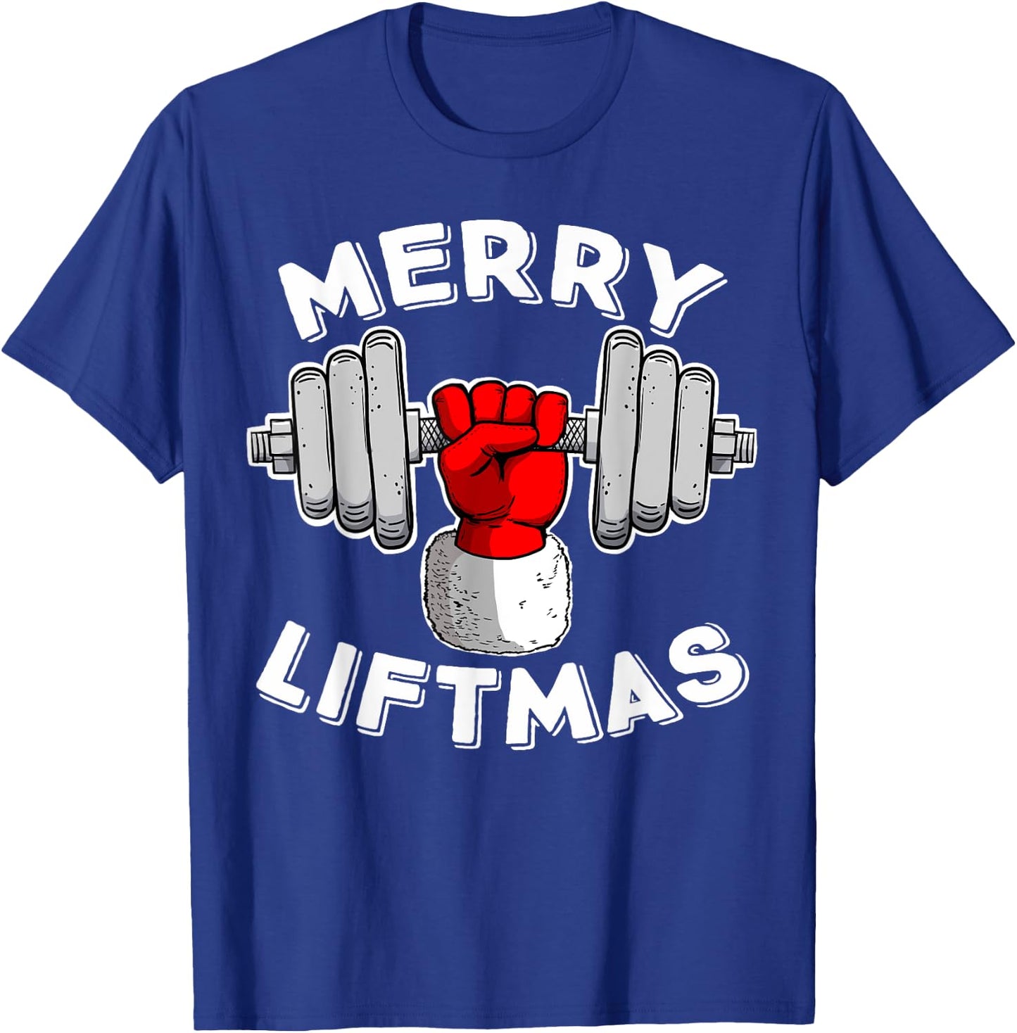 funny Swole Santa Claus Mery Liftmas T-Shirt - T-Shirt | Royal
