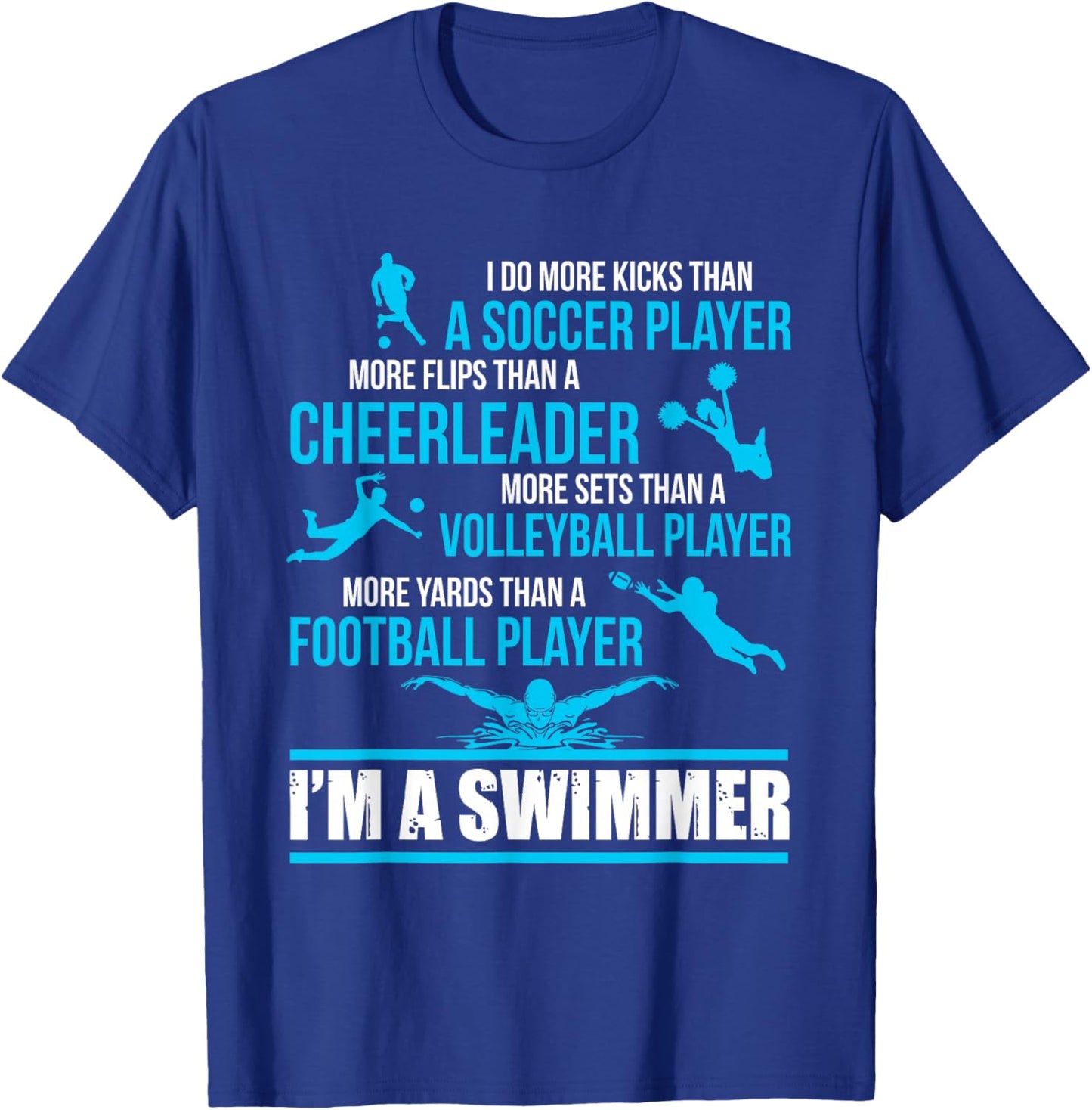 I'm A Swimmer Funny Swim Shirts T-Shirt - T-Shirt | Royal