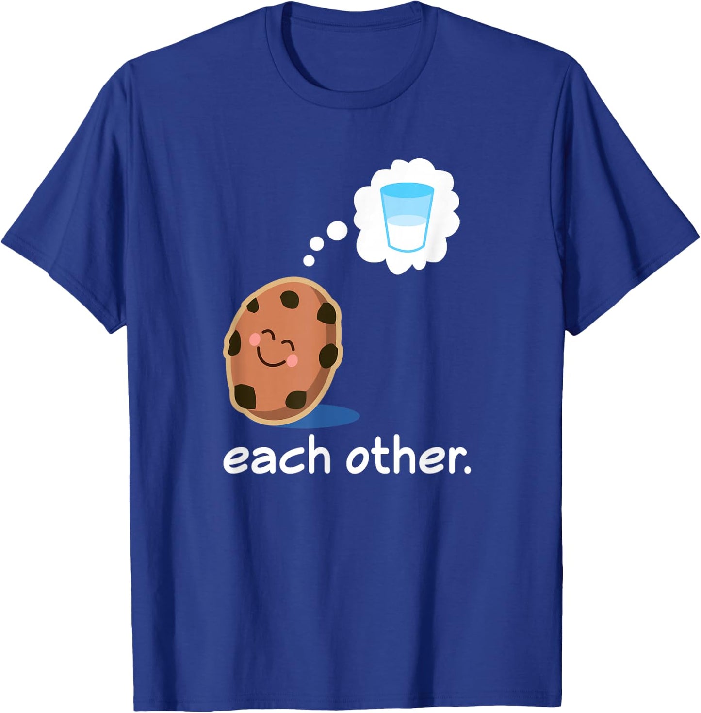 Couples Matching Cookie And Milk Valentine Gift T-Shirt - T-Shirt | Royal