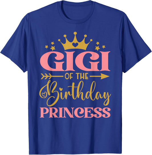 Gigi of The Birthday for Girl - 1st Birthday Princess Girl T-Shirt - T-Shirt | Royal