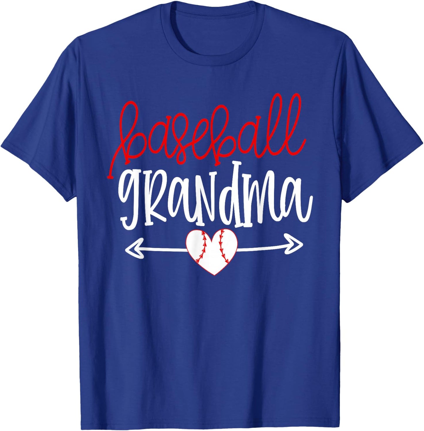 Baseball Grandma Shirt from Grandson Arrow Cute Heart Game T-Shirt - T-Shirt | Royal