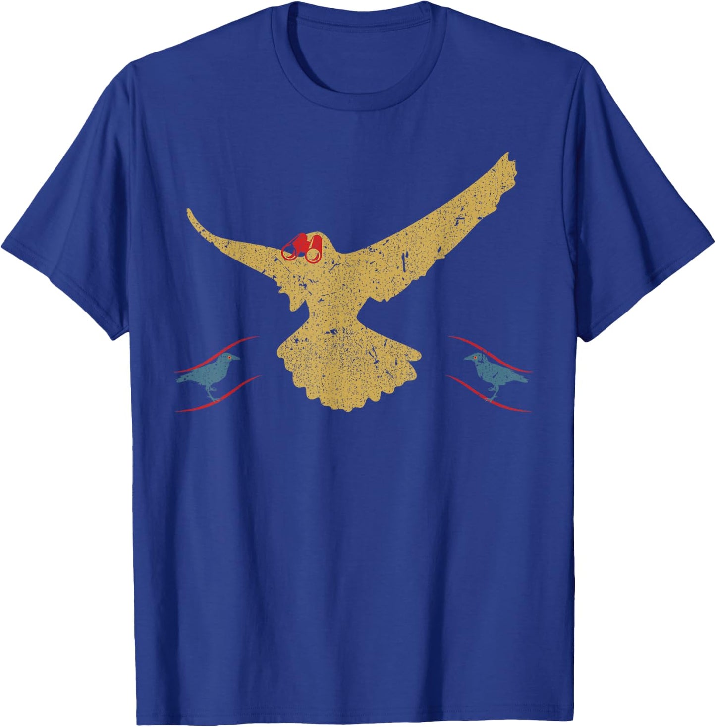 Birds Vintage Funny Birdwatching Birding Retro Bird Watching T-Shirt - T-Shirt | Royal