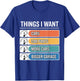 Things I Want Car Parts Auto Mechanic Engine Garage T-Shirt - T-Shirt | Royal