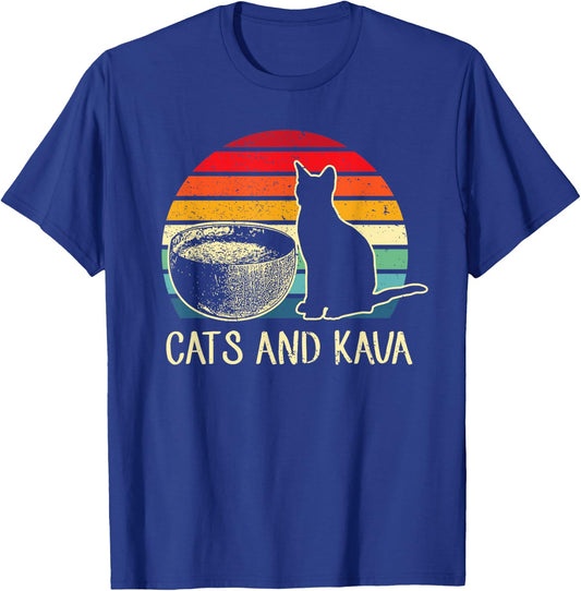 Heart Cat Lover & Kava Tea Drinker Kava Drink Kava Bar Pet T-Shirt - T-Shirt | Royal