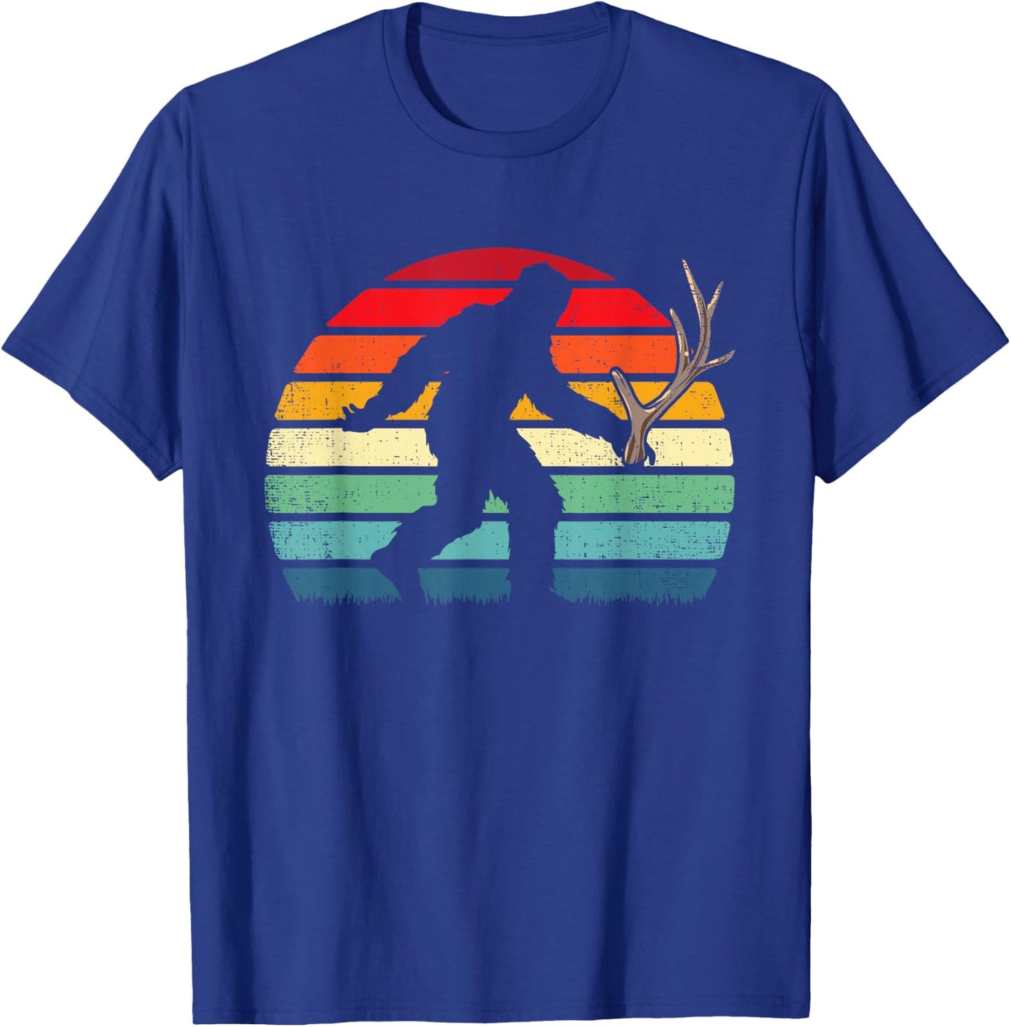 Elk Deer Antler Shed Hunting Bigfoot Sasquatch Hunter Gift T-Shirt - T-Shirt | Royal