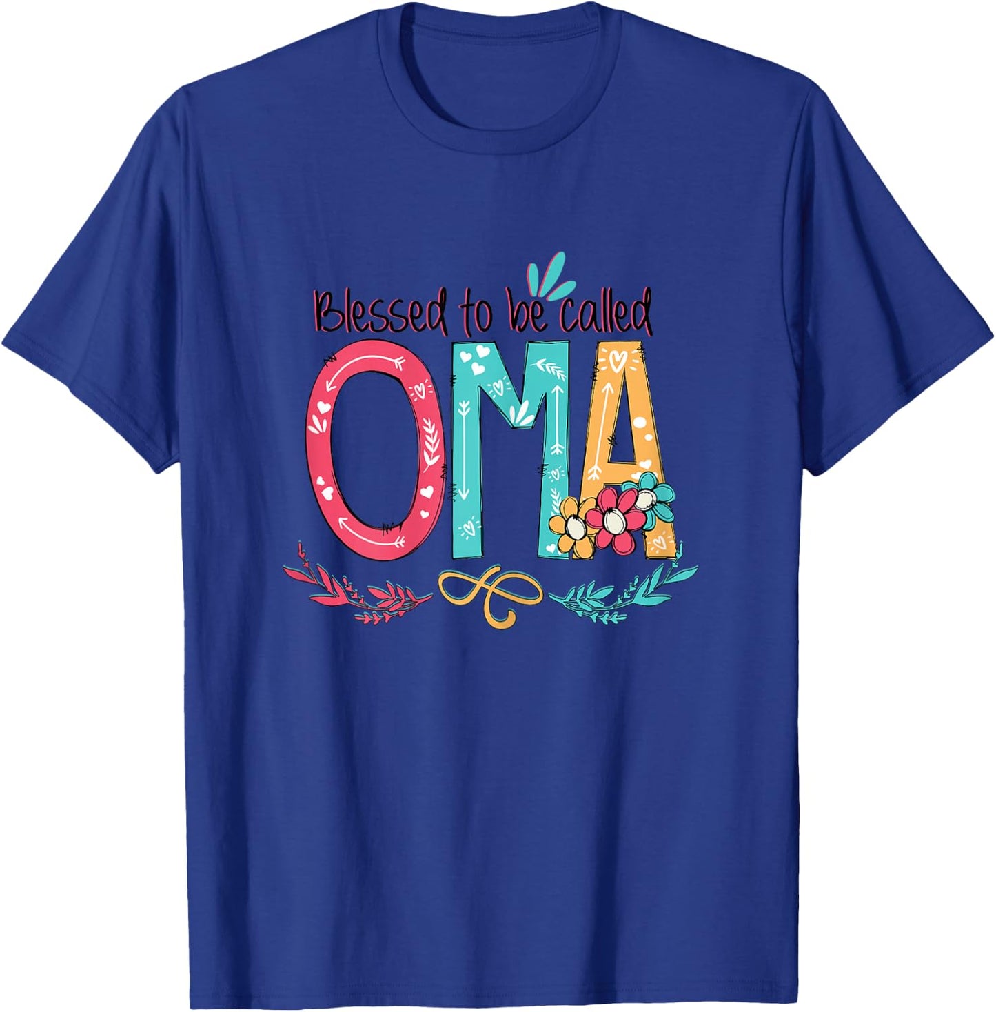 Blessed to be called Oma Colorful gifts-Grandma T-Shirt - T-Shirt | Royal